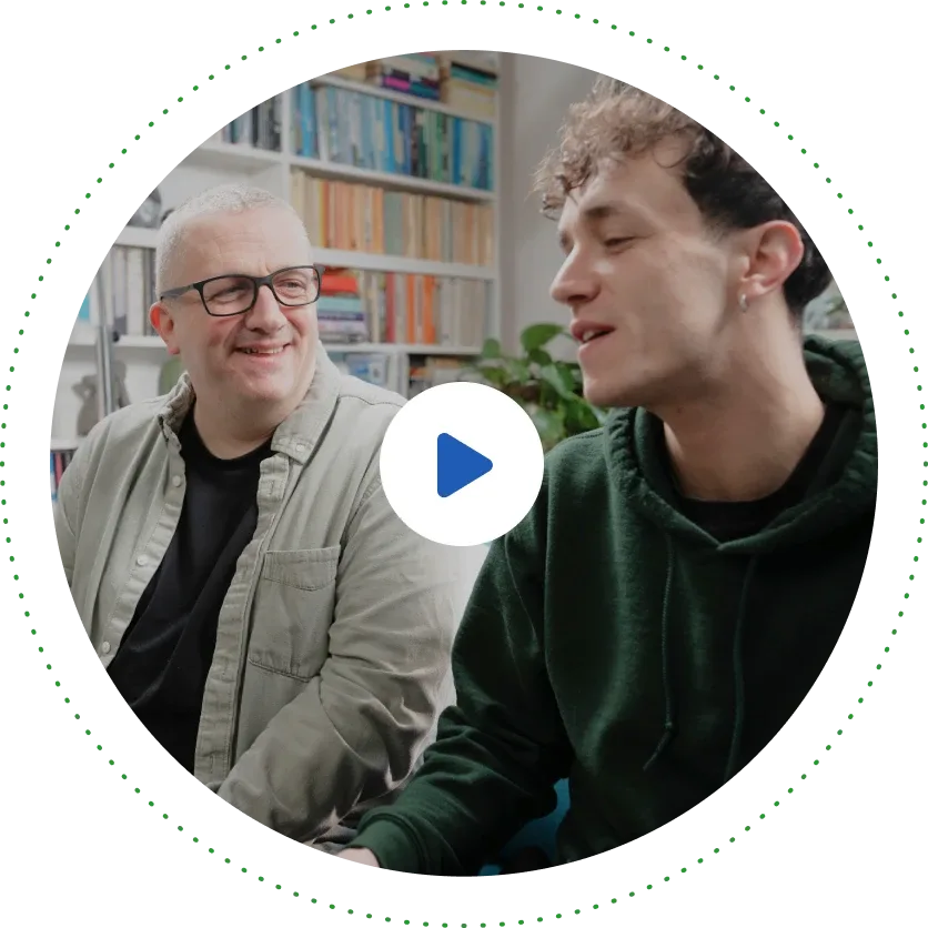 Wife and husband posing together